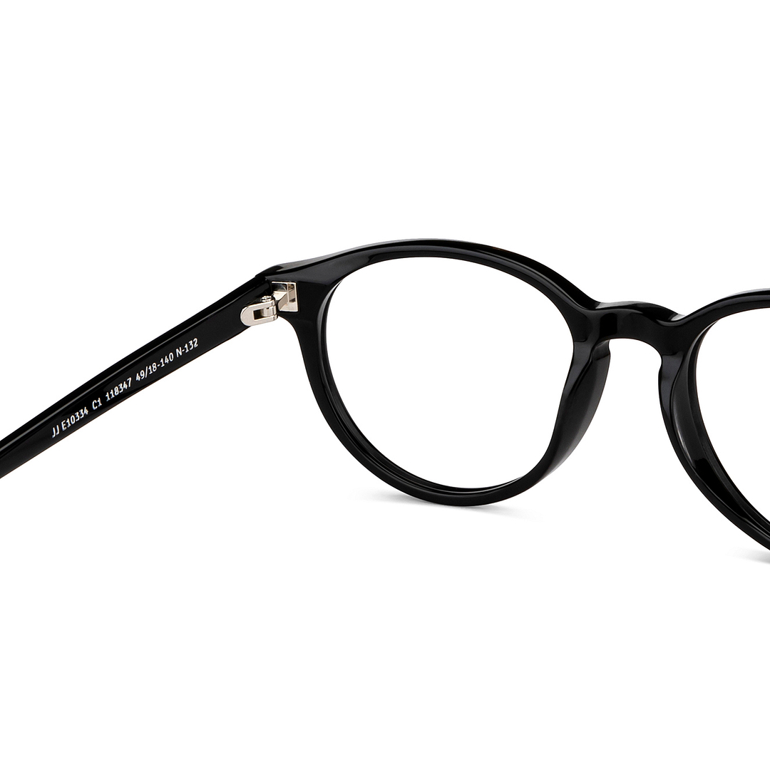 John Jacobs Online Black Full Rim Round right side