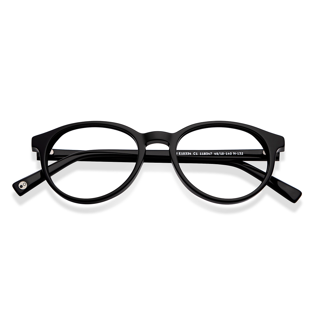 John Jacobs Online Black Full Rim Round left side