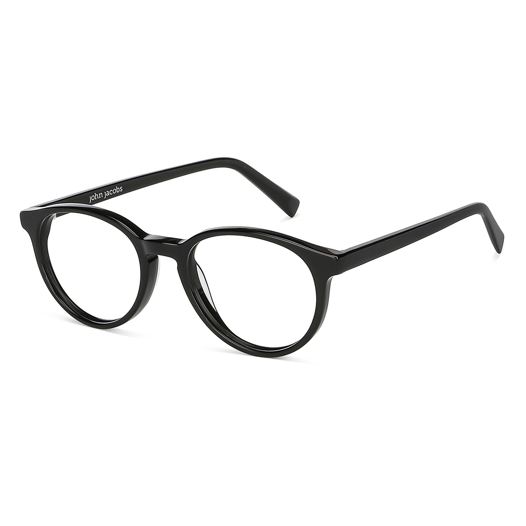 John Jacobs Online Black Full Rim Round right side
