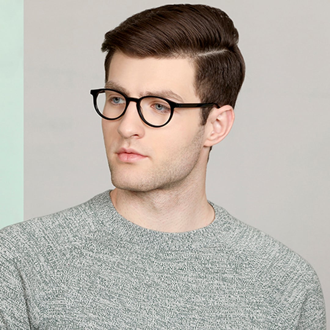 John Jacobs Online Black Full Rim Round left side