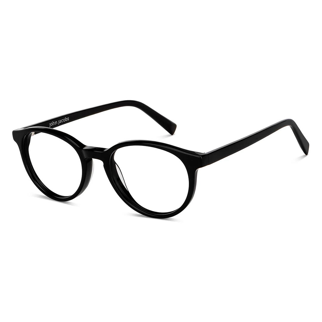 John Jacobs Online Black Full Rim Round right side
