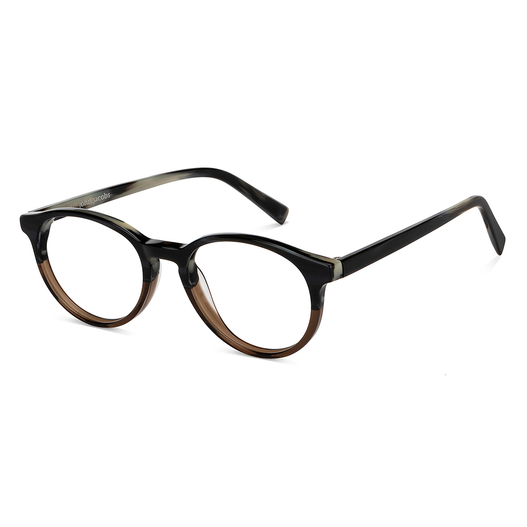 John Jacobs Online Dark Brown Full Rim Round left side