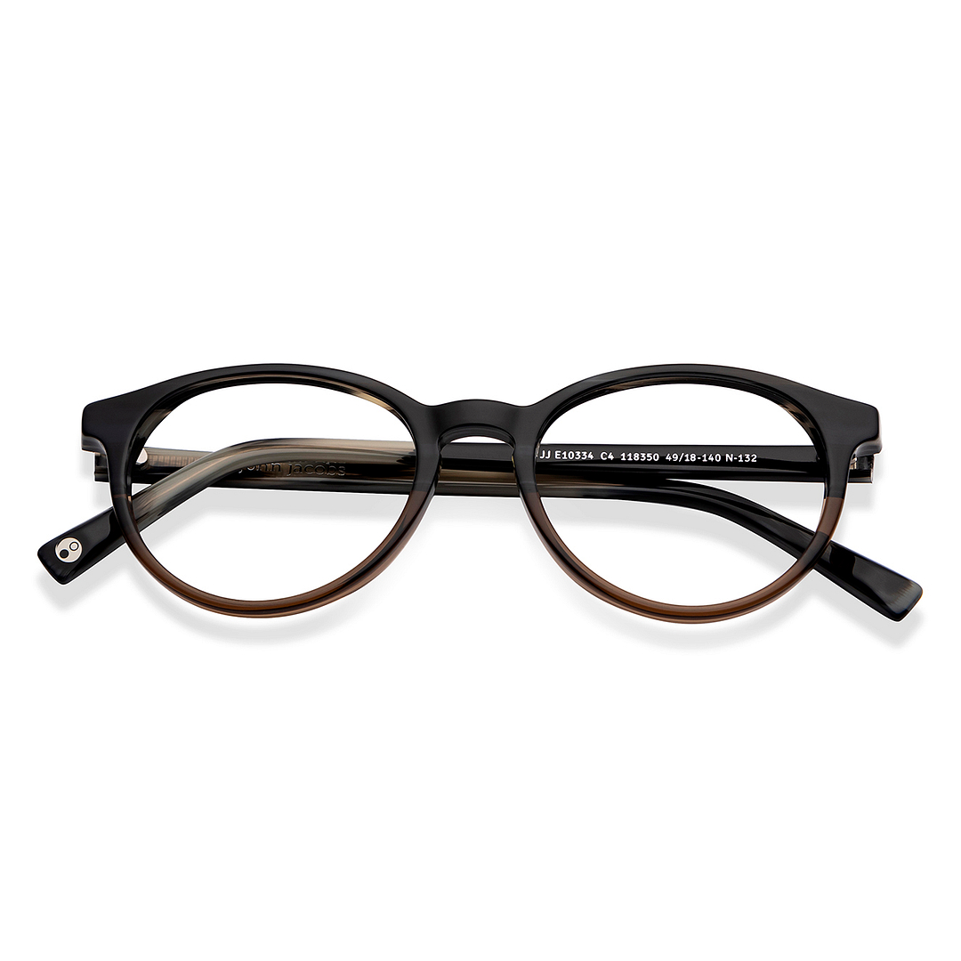 John Jacobs Online Dark Brown Full Rim Round left side