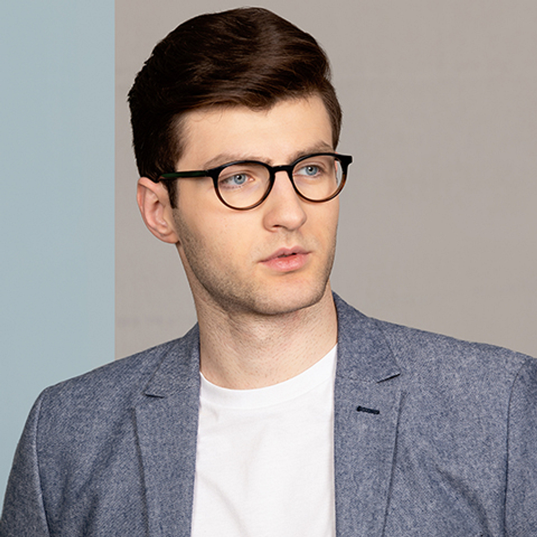 John Jacobs Online Dark Brown Full Rim Round left side