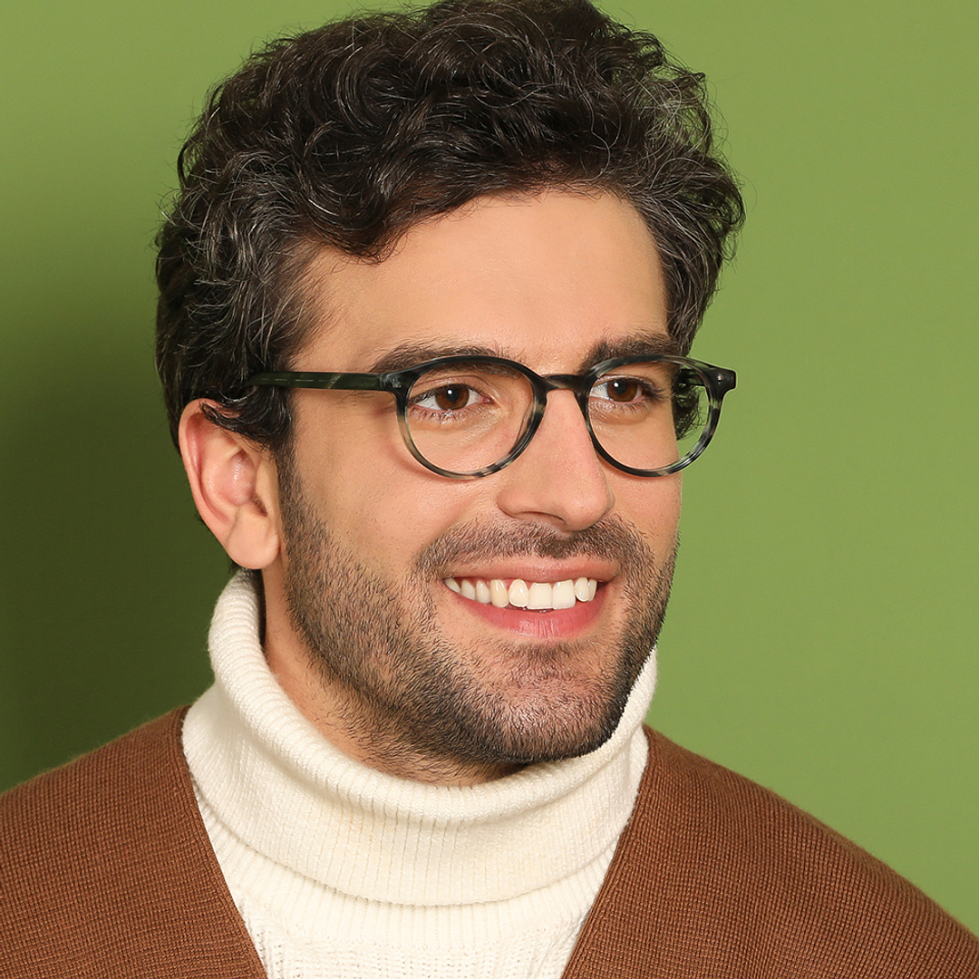 John Jacobs Online Sky Blue Full Rim Round left side