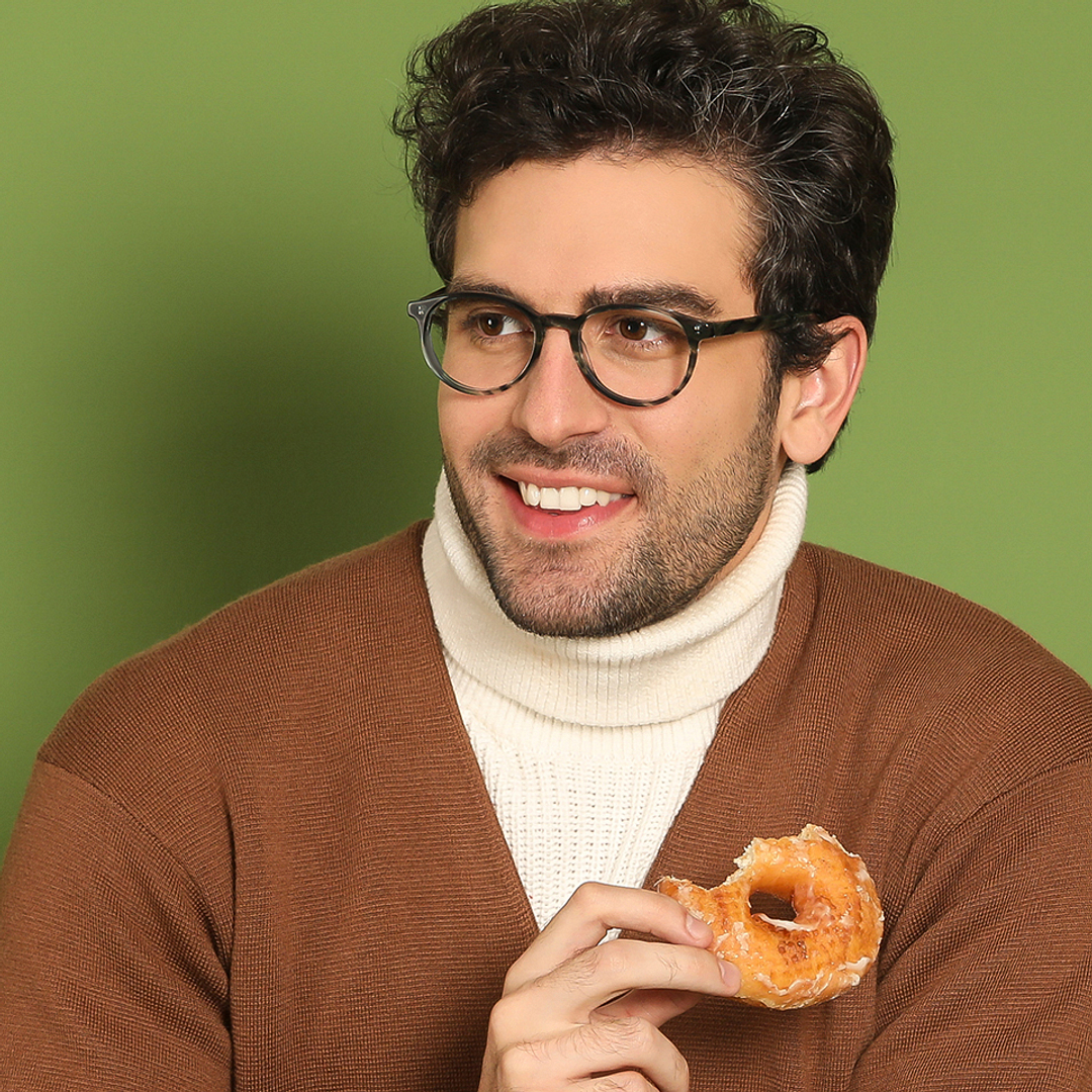 John Jacobs Online Sky Blue Full Rim Round right side