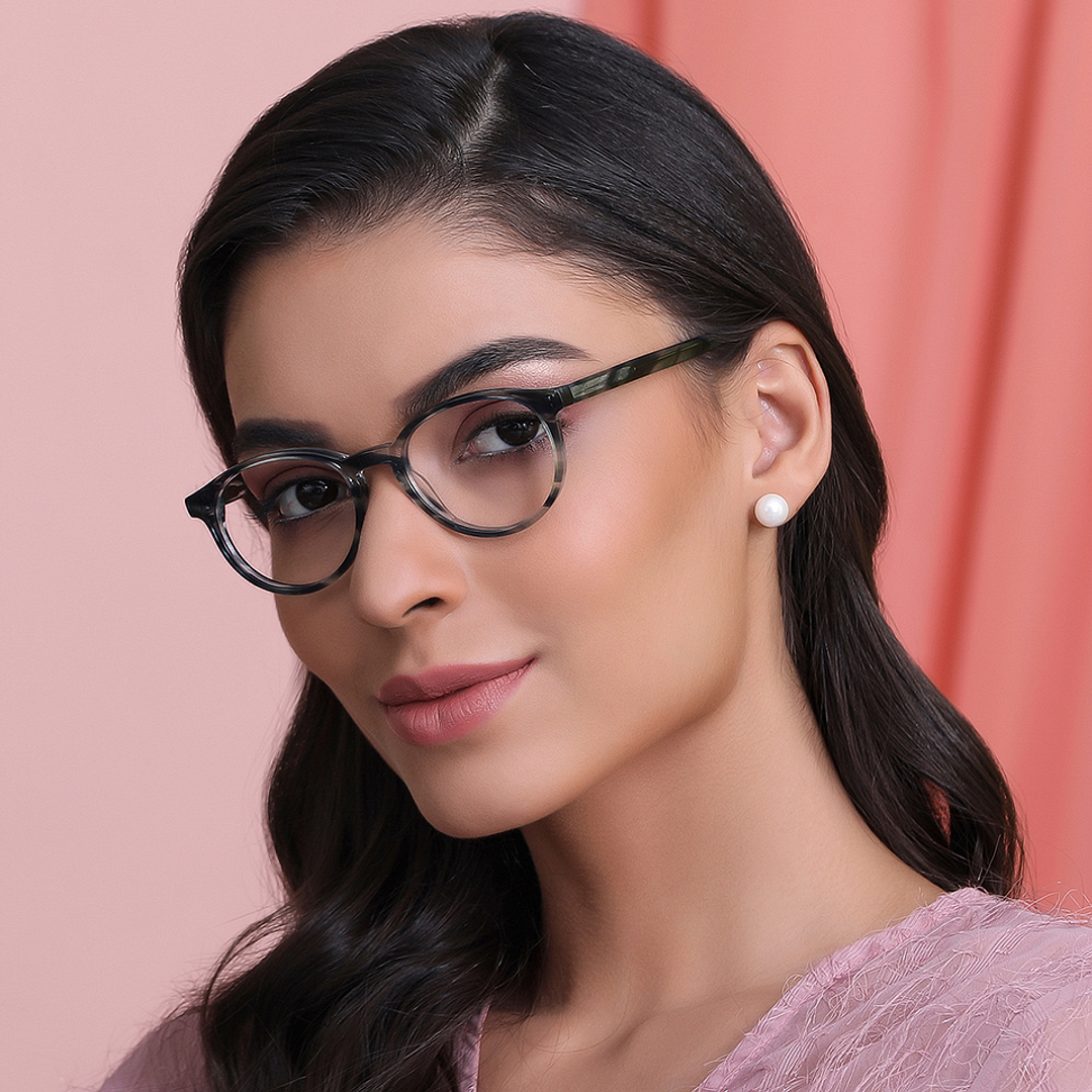 John Jacobs Online Sky Blue Full Rim Round right side