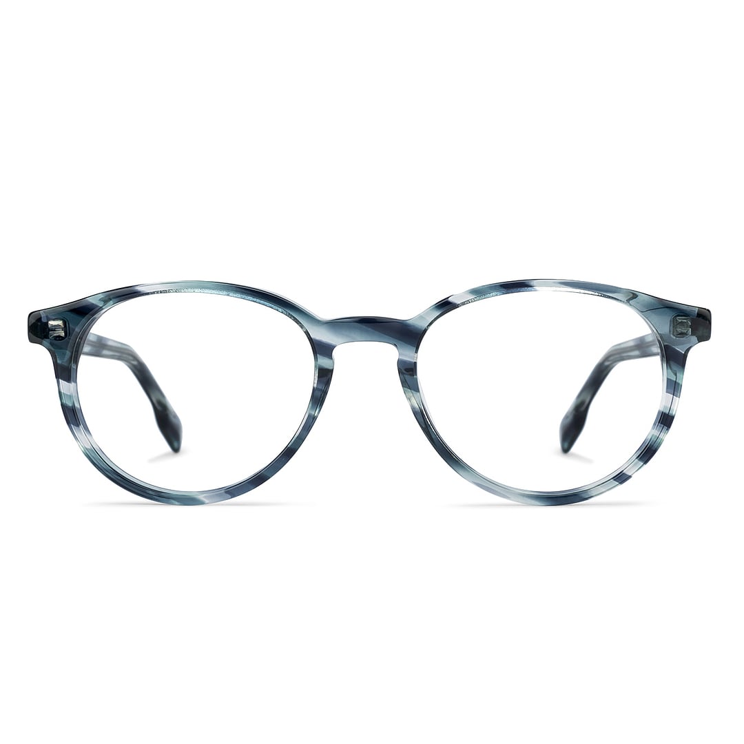 John Jacobs Online Sky Blue Full Rim Round left side