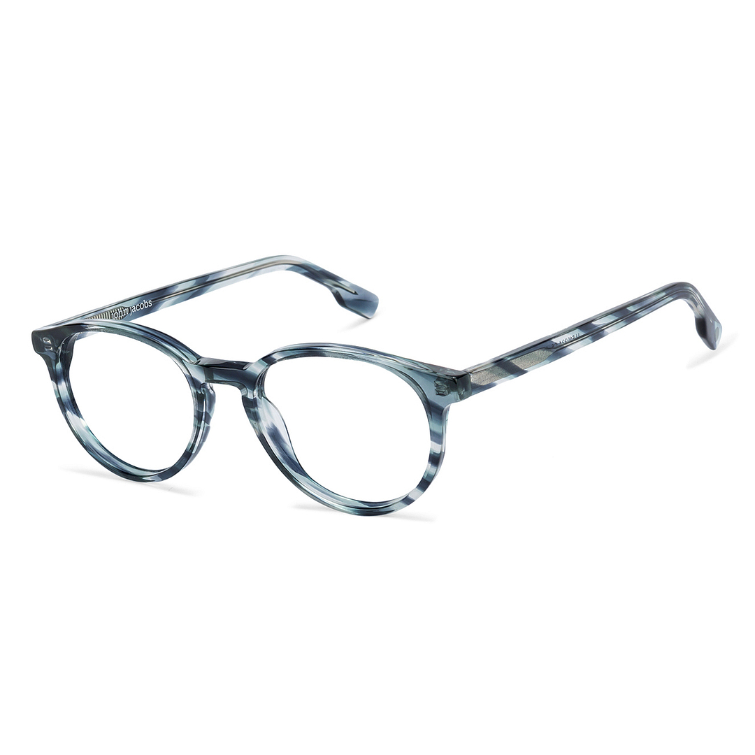 John Jacobs Online Sky Blue Full Rim Round right side