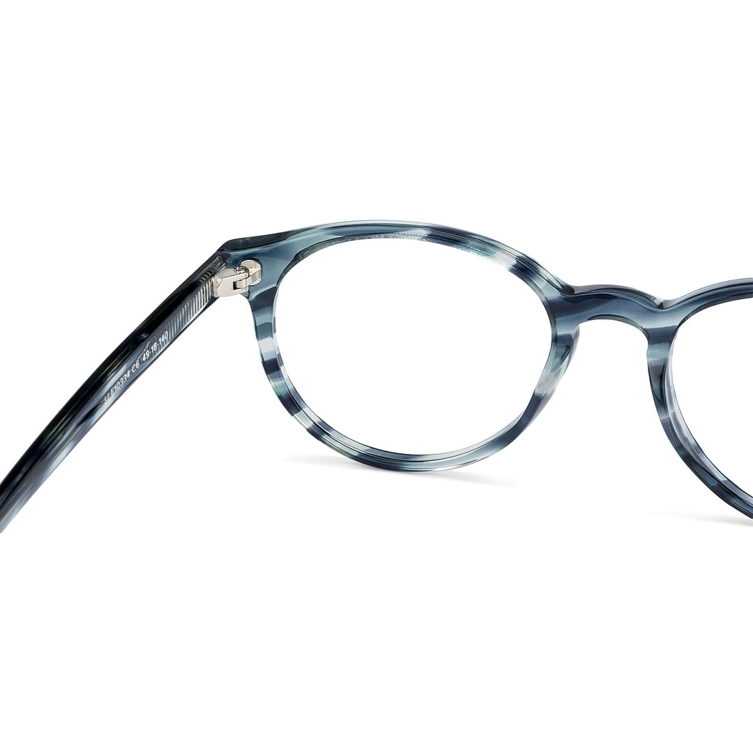 John Jacobs Online Sky Blue Full Rim Round right side