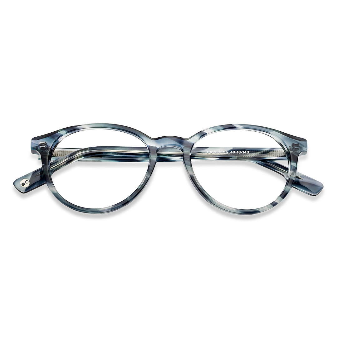 John Jacobs Online Sky Blue Full Rim Round left side