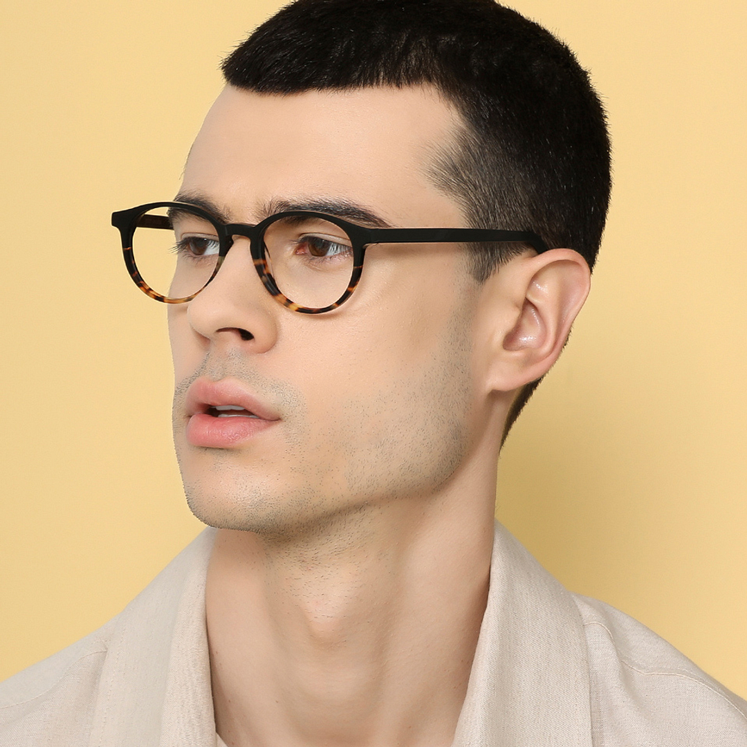 John Jacobs Online Black Full Rim Round left side