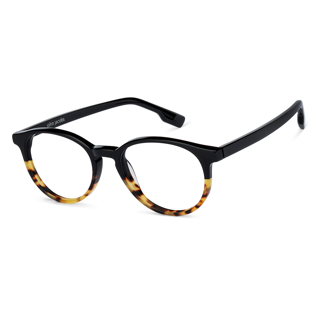 John Jacobs Online Black Full Rim Round right side