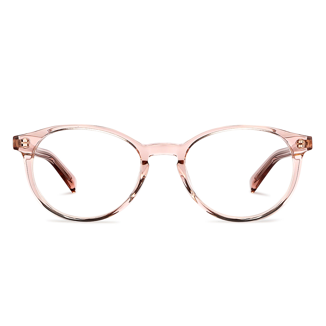 John Jacobs Online Pink Transparent Full Rim Round right side