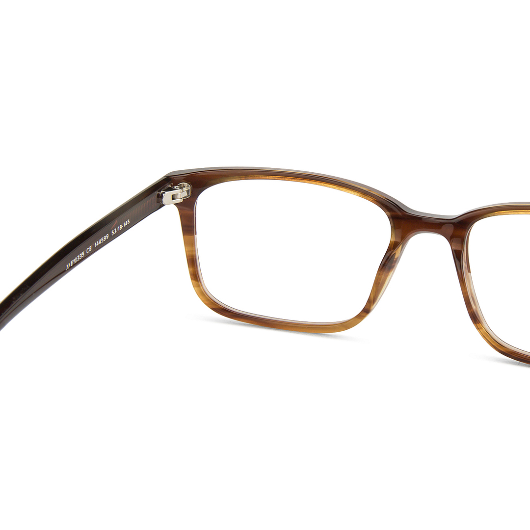 John Jacobs Online Brown Transparent Full Rim Rectangle right side