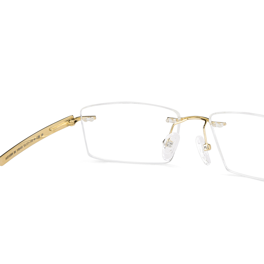 John Jacobs Online Gold Rimless Rectangle right side