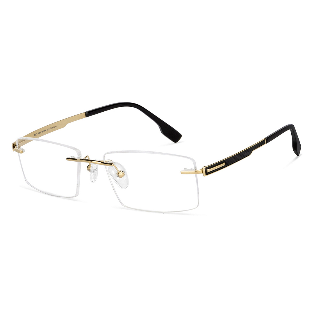 John Jacobs Online Gold Rimless Rectangle right side