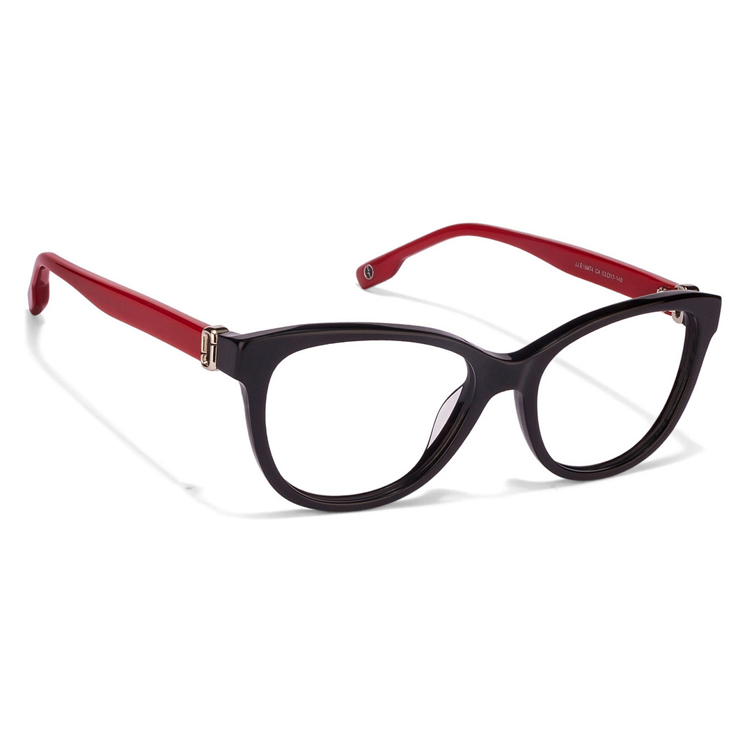 John Jacobs Screen Glasses Black Full Rim Cat Eye left side