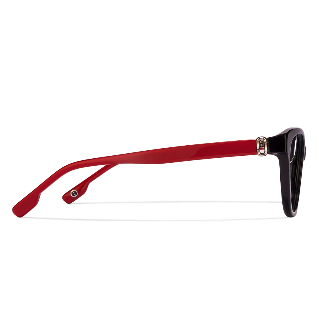 John Jacobs Screen Glasses Black Full Rim Cat Eye right side