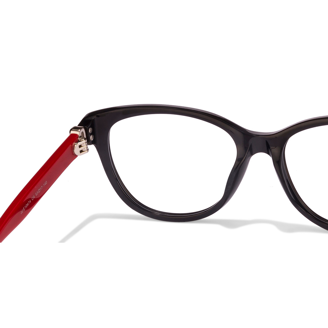 John Jacobs Screen Glasses Black Full Rim Cat Eye left side