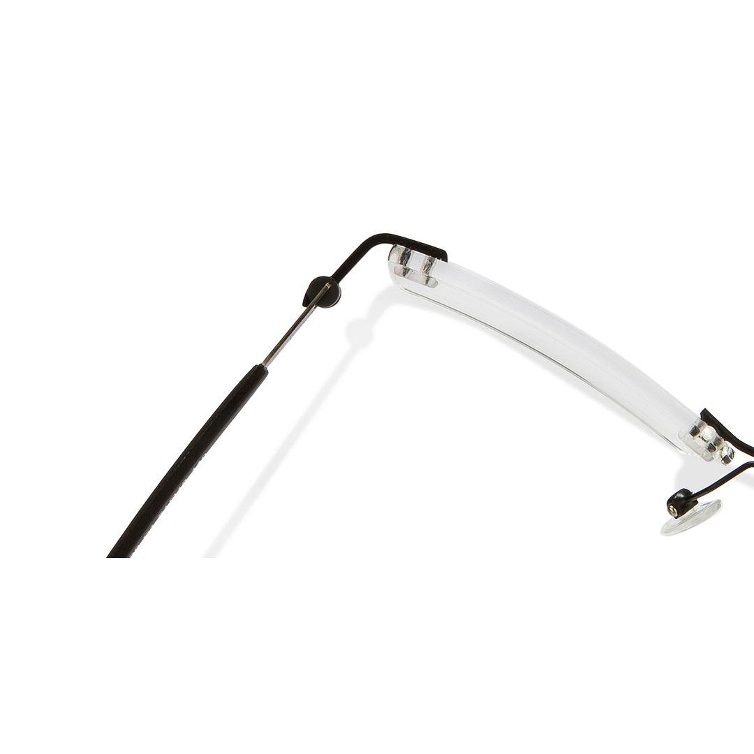 John Jacobs Screen Glasses Black Rimless Rectangle right side