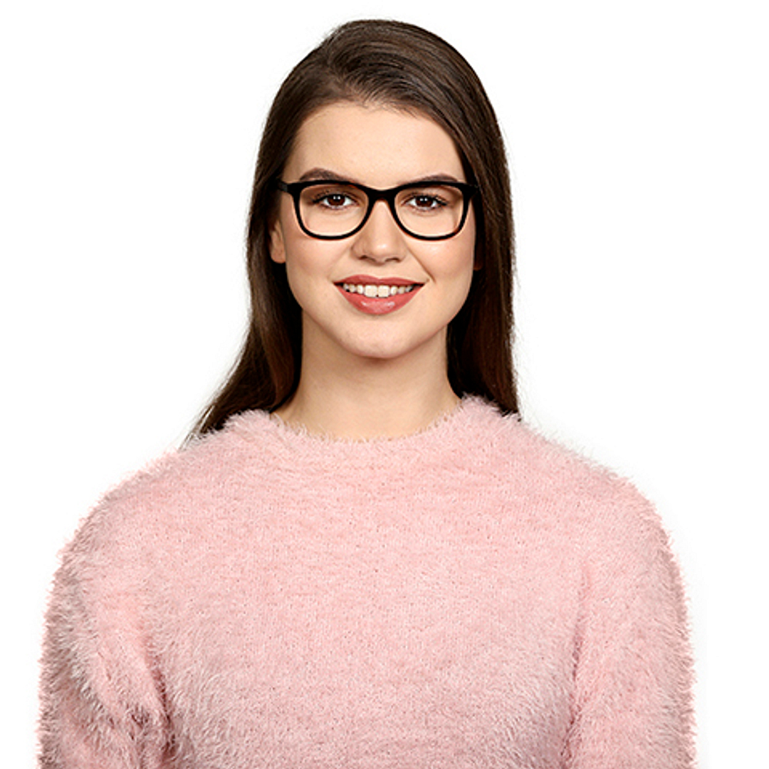 John Jacobs Screen Glasses Black Full Rim Rectangle left side