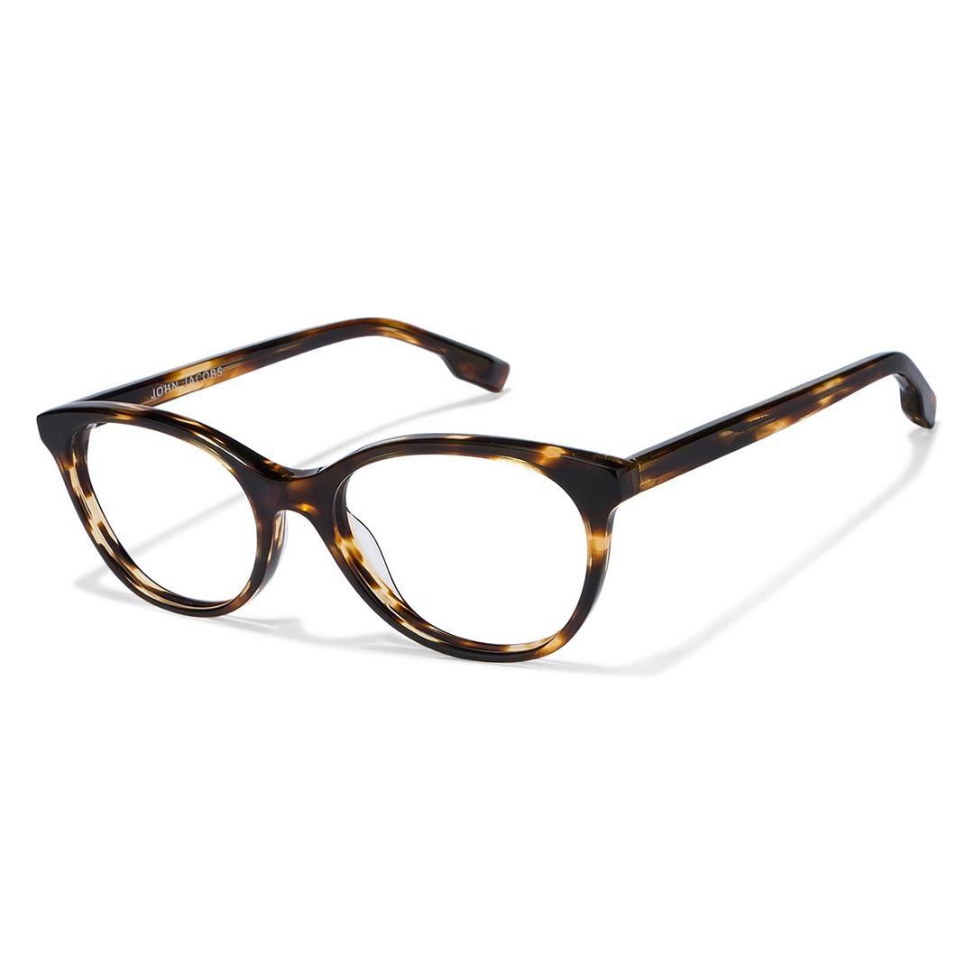 John Jacobs Light Brown Full Rim Cat Eye right side