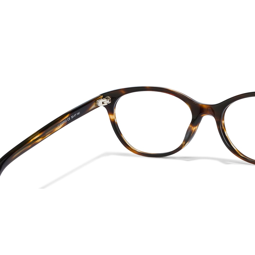 John Jacobs Light Brown Full Rim Cat Eye left side