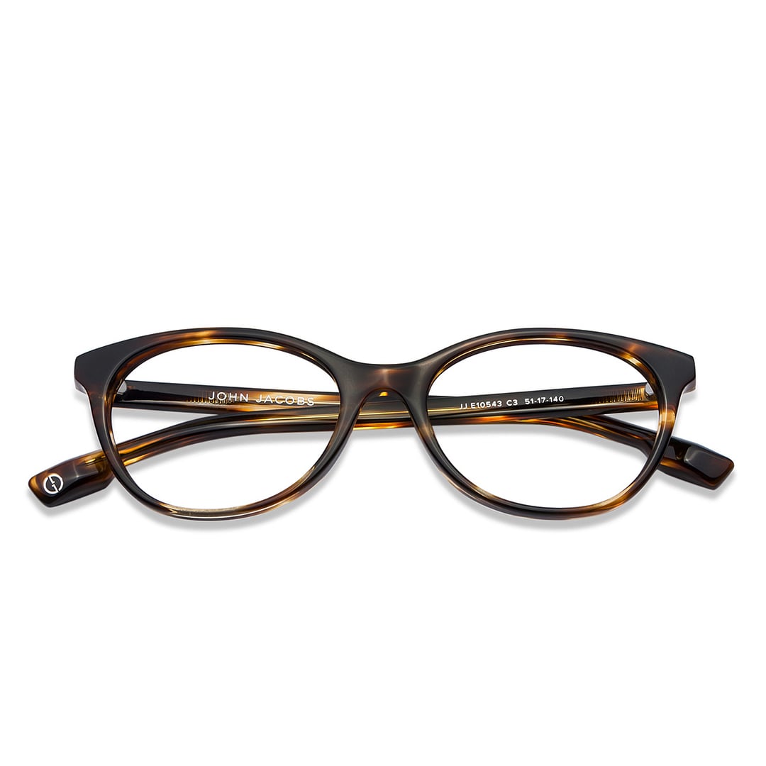 John Jacobs Light Brown Full Rim Cat Eye right side