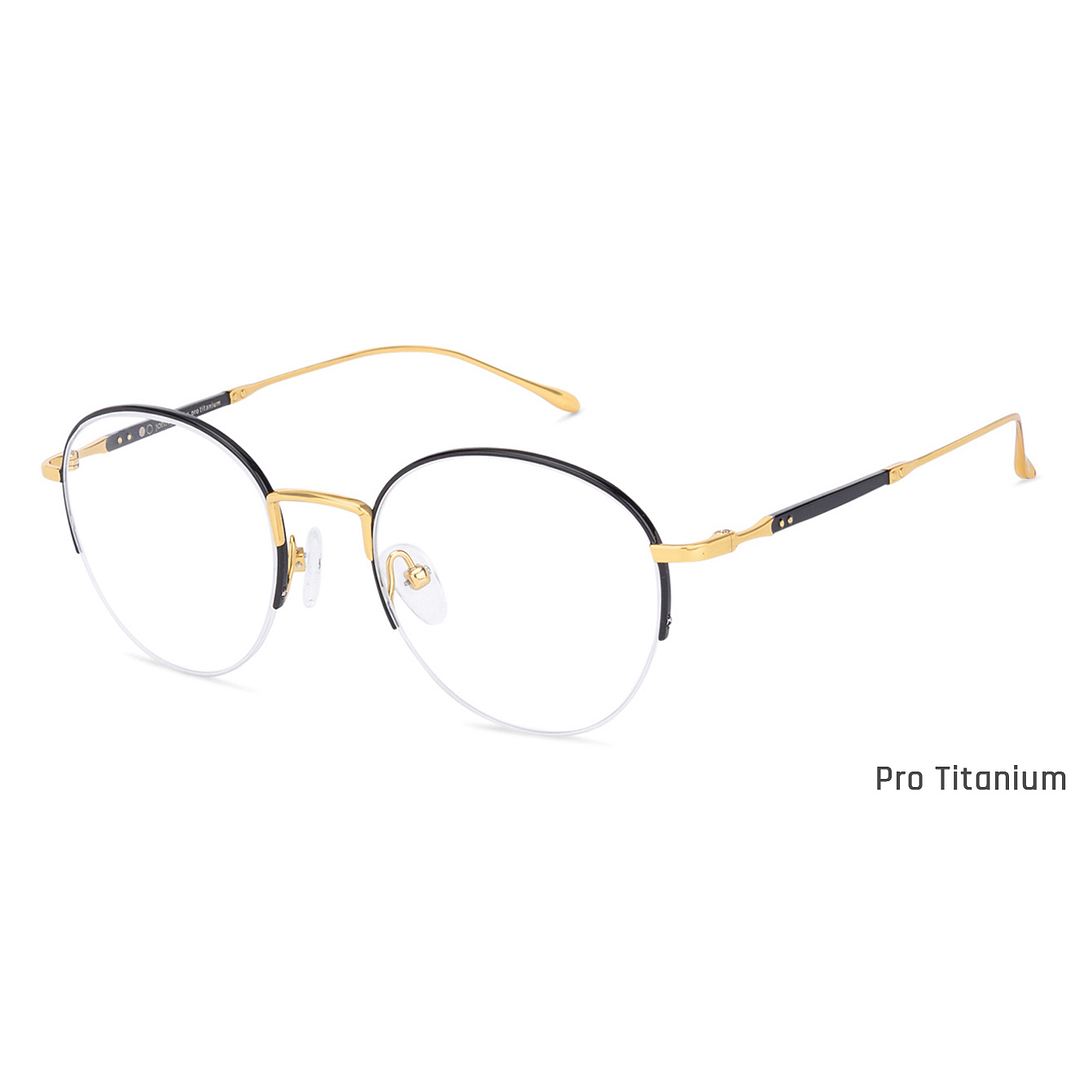 John Jacobs Gold Half Rim Round right side