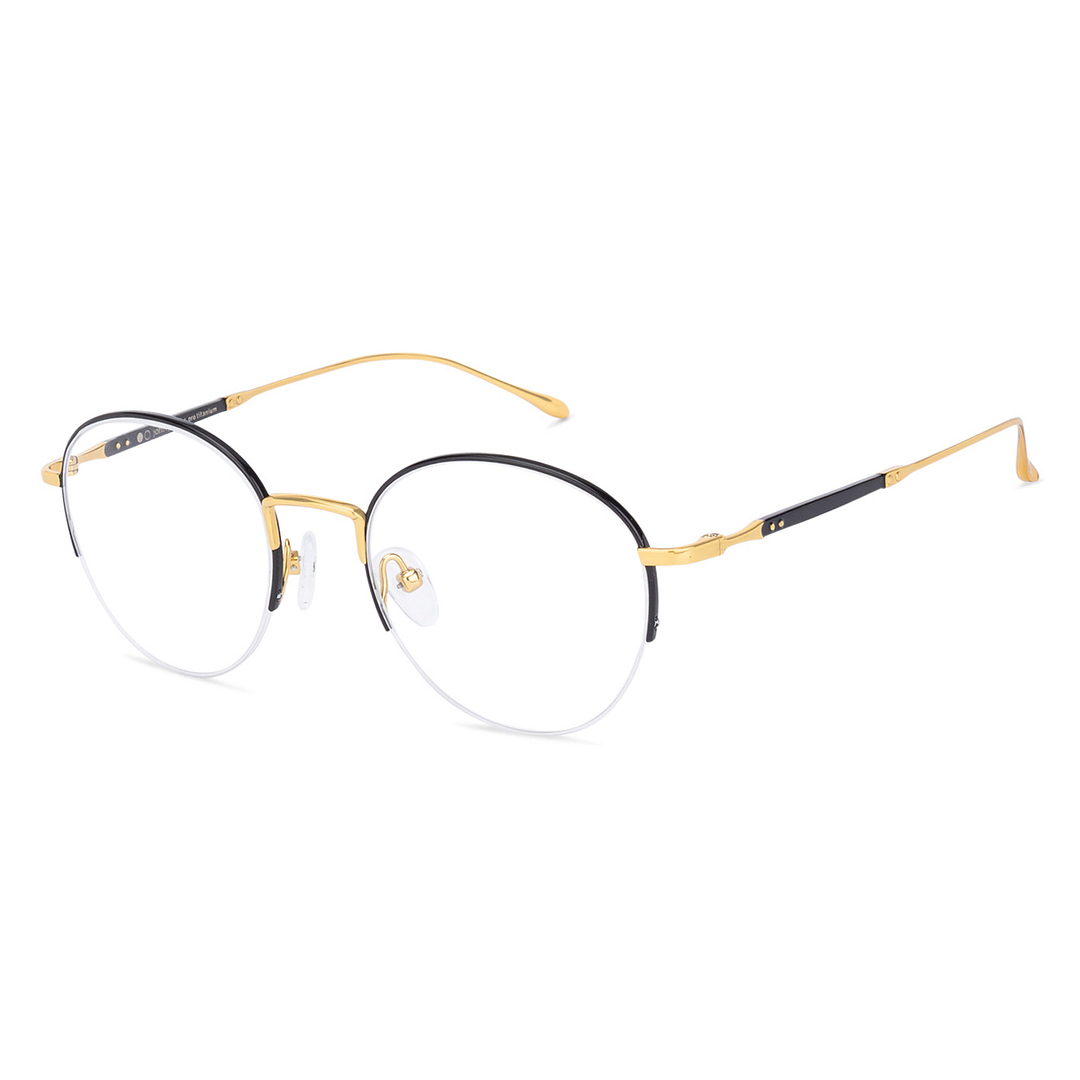 John Jacobs Gold Half Rim Round right side