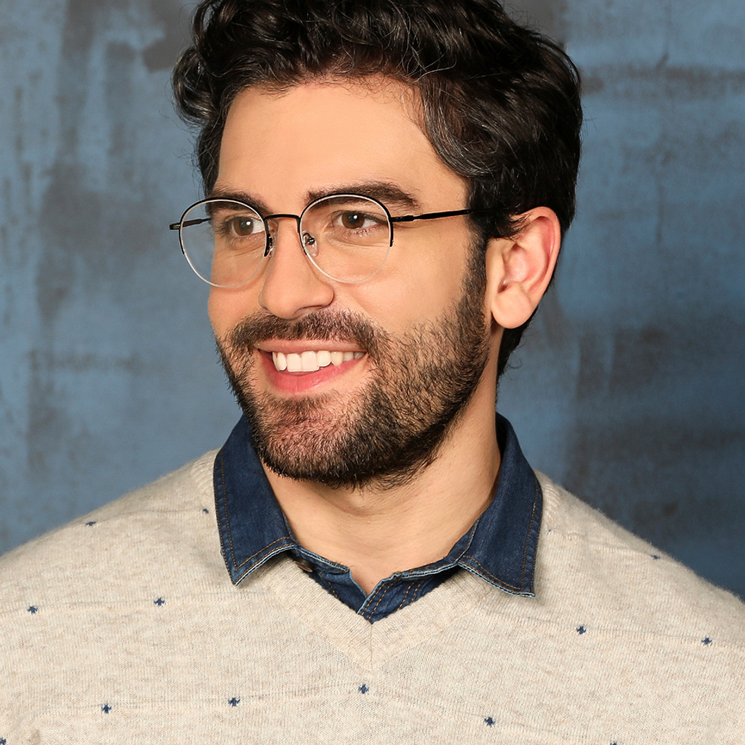 John Jacobs Online Silver Half Rim Round left side