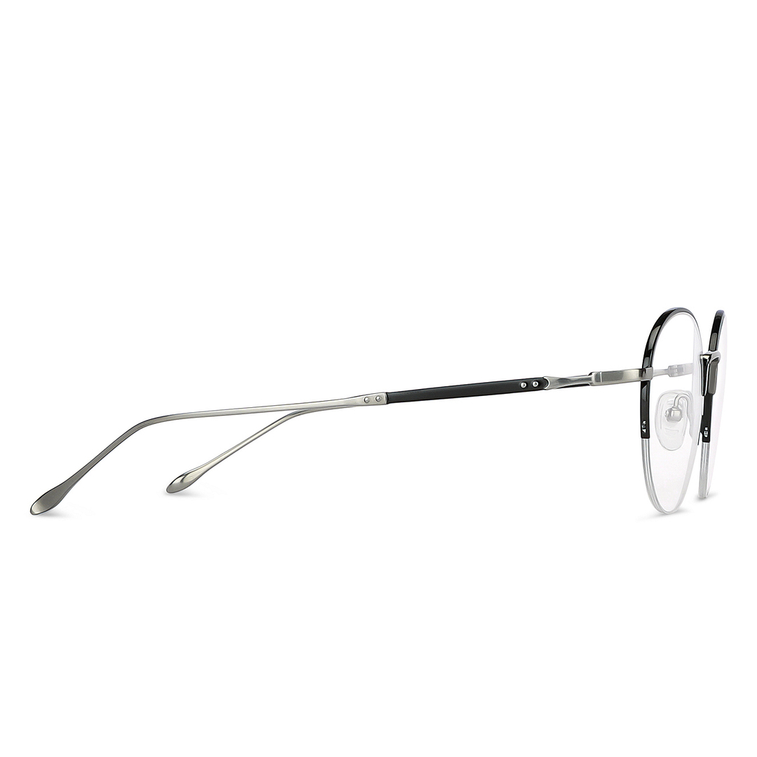 John Jacobs Online Silver Half Rim Round right side