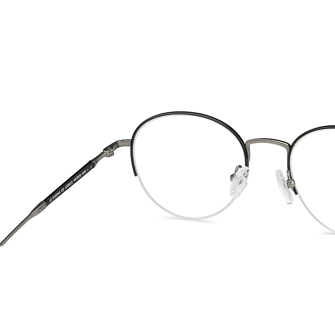 John Jacobs Online Silver Half Rim Round left side