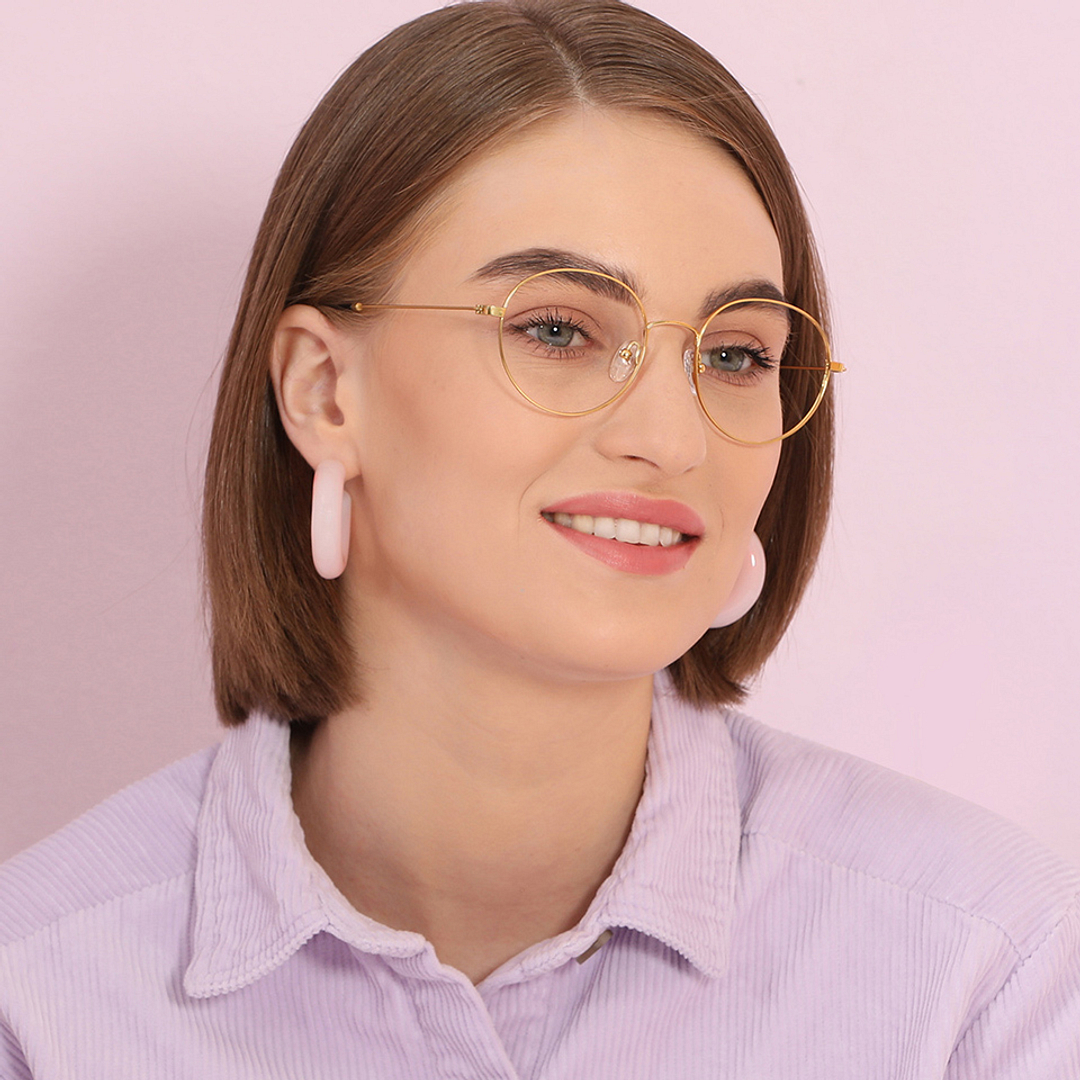 John Jacobs Online Gold Full Rim Round right side