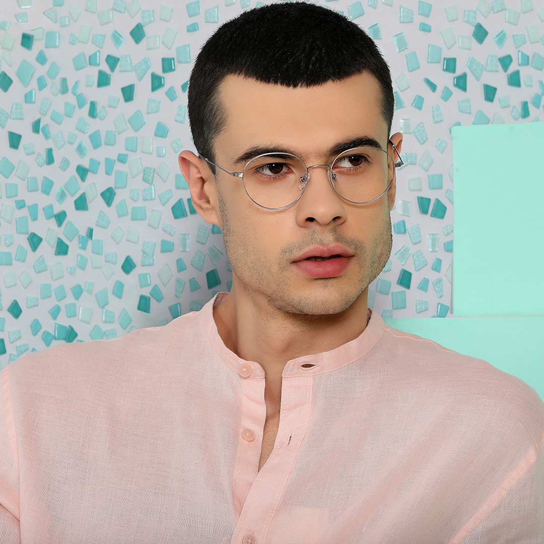 John Jacobs Online Silver Full Rim Round left side