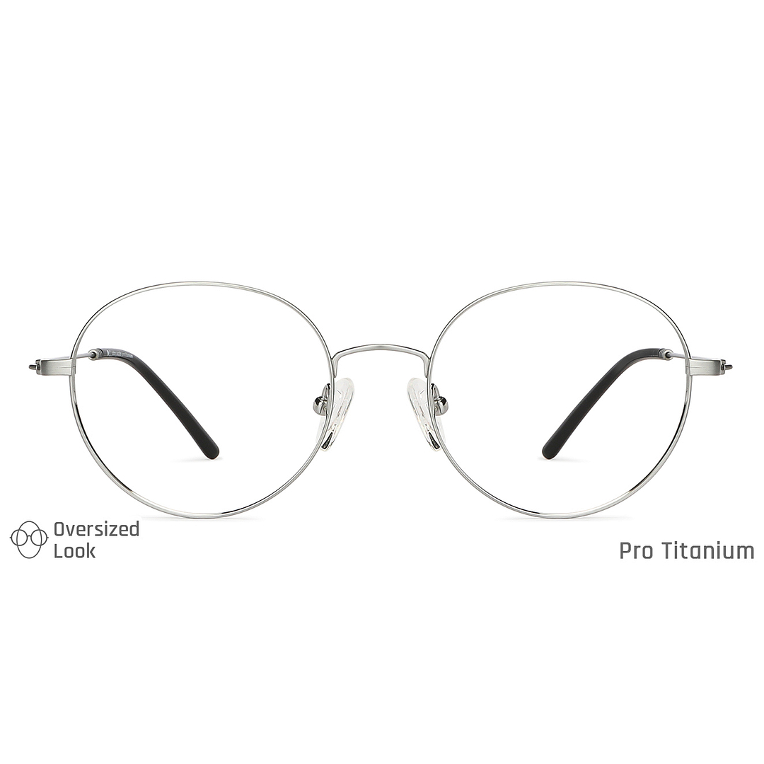 John Jacobs Online Silver Full Rim Round left side