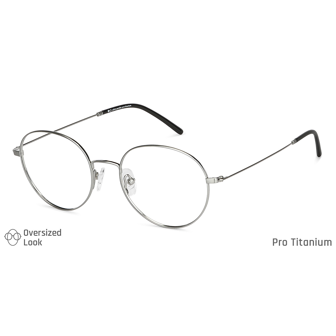 John Jacobs Online Silver Full Rim Round right side