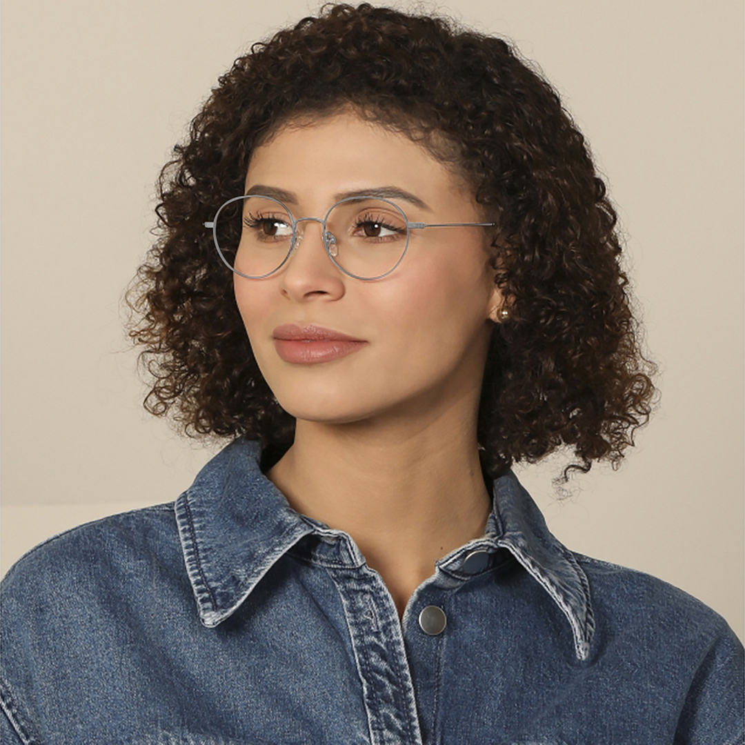 John Jacobs Online Silver Full Rim Round left side