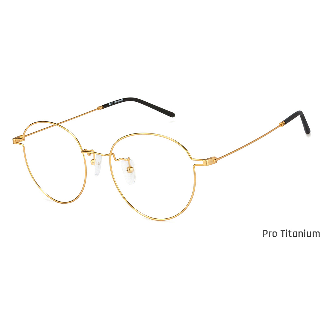 John Jacobs Gold Full Rim Round left side