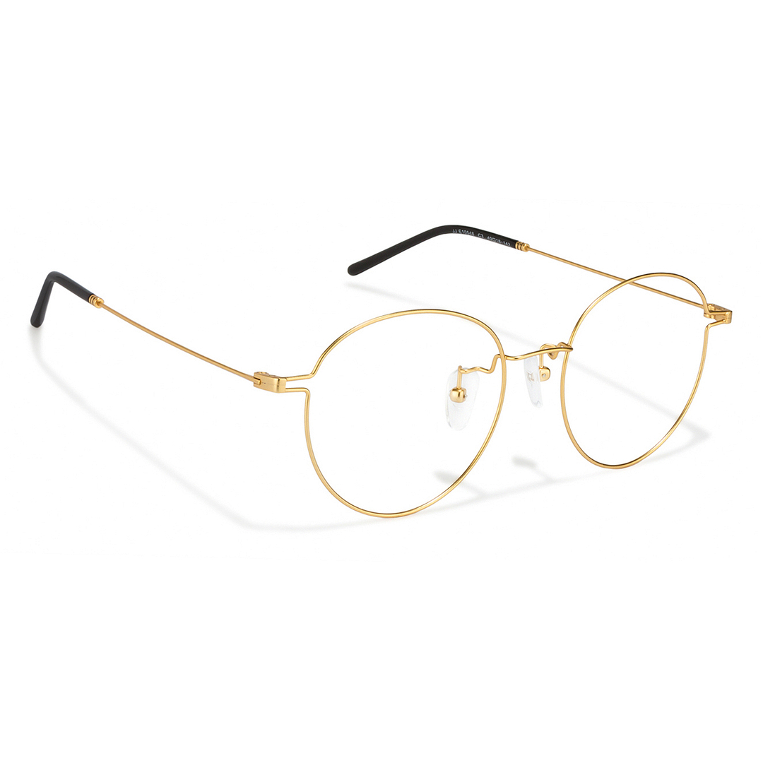 John Jacobs Gold Full Rim Round left side