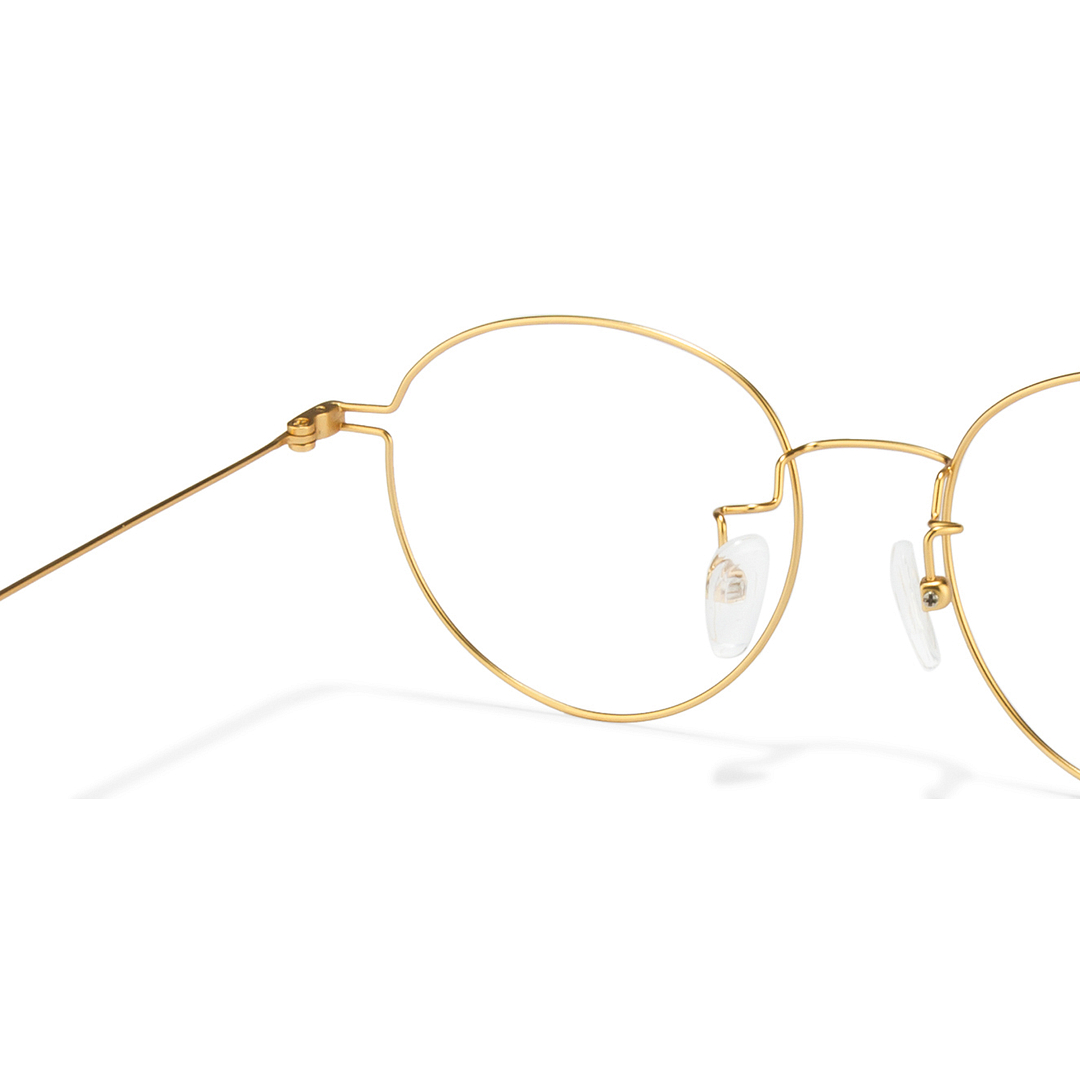 John Jacobs Gold Full Rim Round left side