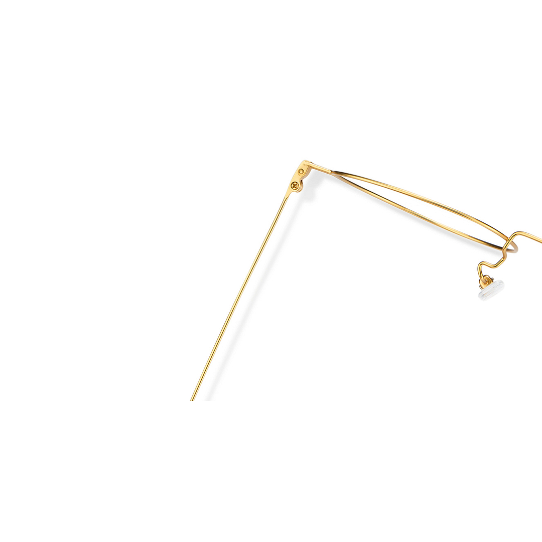 John Jacobs Gold Full Rim Round left side