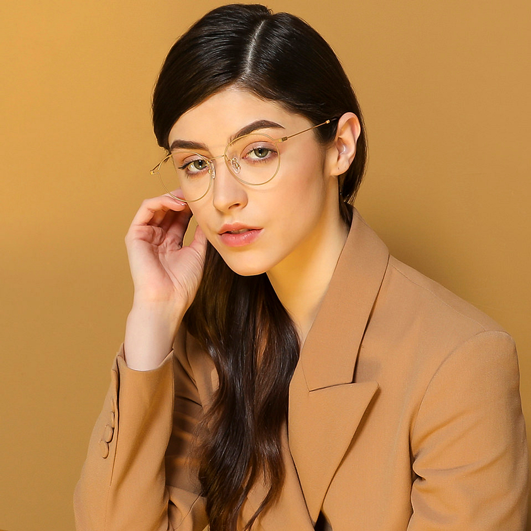 John Jacobs Gold Full Rim Round right side