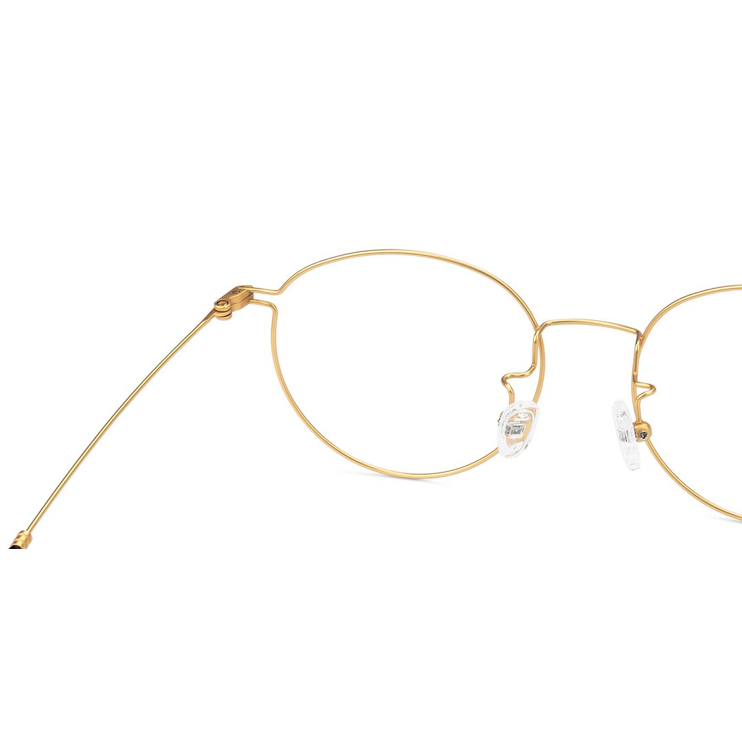 John Jacobs Gold Full Rim Round left side