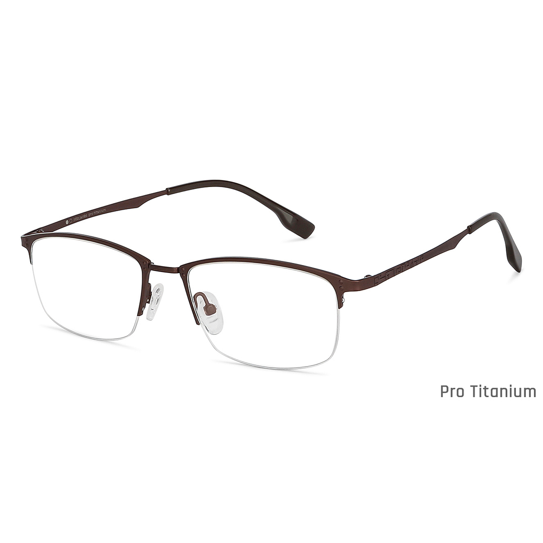 John Jacobs Dark Brown Half Rim Rectangle right side