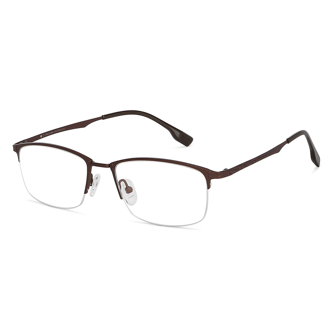 John Jacobs Dark Brown Half Rim Rectangle right side