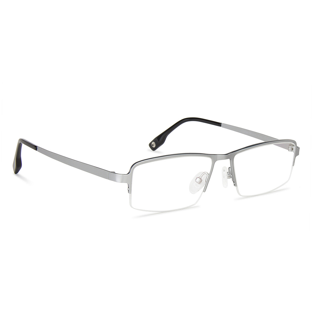 John Jacobs Online Silver Half Rim Rectangle right side