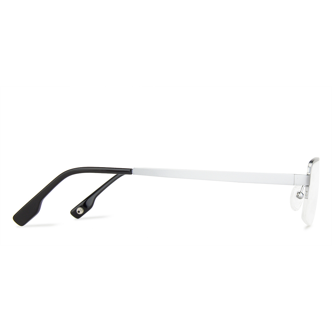 John Jacobs Online Silver Half Rim Rectangle left side