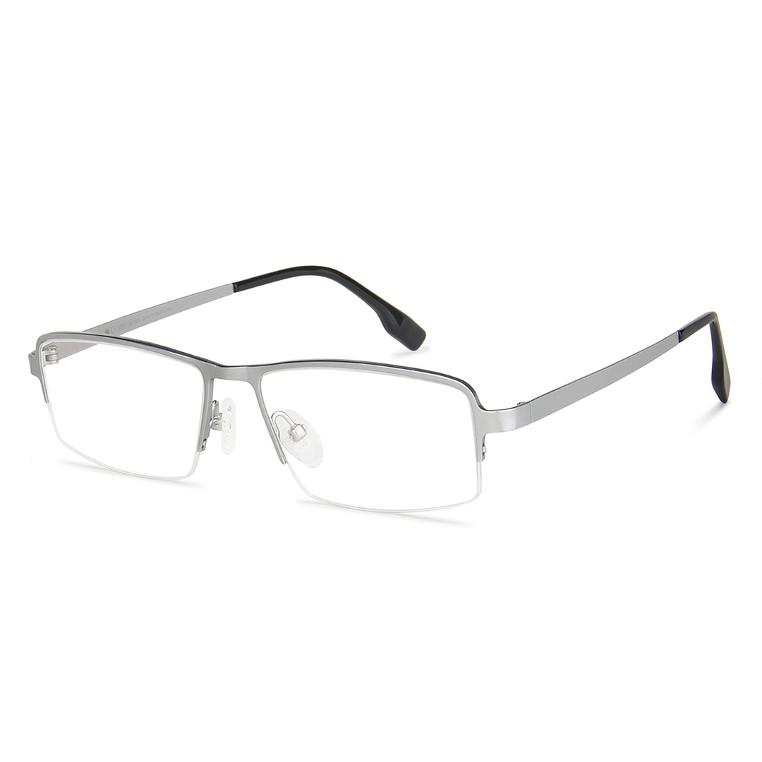 John Jacobs Online Silver Half Rim Rectangle right side